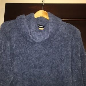 ✨FUZZY BLUE COWLNECK SWEATER✨